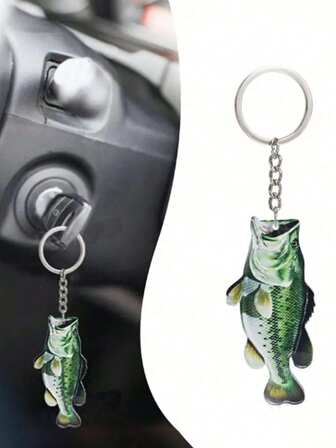 1pc Fashionable Low-Pitch Acrylic Mini Keychain Pendant, Suitable For Fishing Enthusiasts, Ideal For Christmas Tree Decoration, Backpack Keychain Accessory, Couple Gift, Holiday Gift