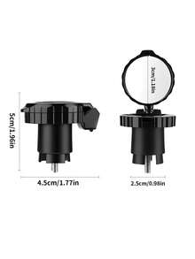TOSUOD 1 Pair Bicycle Rear View Mirrors, 360° Rotating High-Definition Convex Elliptical Mirror, Black Carbon Fiber Appearance, Quick Installation And Easy Operation, Wide Field Of View With Clear Imaging, Sturdy And Durable Anti-Drop And Wear-Resistant Mirror Body, Compatible With Road Bikes And Mountain Bikes, Cycling Safety Observation Accessory, Fashionable Bicycle Modification Cycling Gear - Black - View 9
