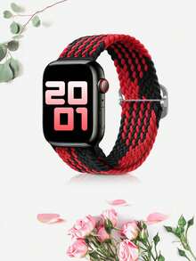 1 Stück St.Siabe elastisches Nylon Armband, verstellbares gewebtes Nylon Solo Loop Uhrenarmband kompatibel mit 38mm, 40mm, 41mm, 42mm, 44mm, 45mm, 49mm Smartwatches, geeignet für Series 9, 8, 7, 6, SE, 5, 4, 3, 2, 1, Ultra, Zubehörarmband