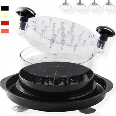Máy xé thịt gà cỡ lớn có đế hút chân không và dải chống trượt, dụng cụ nhà bếp lý tưởng để xé thịt, phần giữa có thể tháo rời để dễ dàng vệ sinh, cũng thích hợp để làm salad ức gà, bề mặt chịu nhiệt.