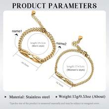 Personalized Infinity Symbol Couple Bracelet, Customized Name & Date Engraved Gold Chain Bracelet, Adjustable Twist Rope Bangle, Perfect Gift For Valentine's Day/Anniversary | Minimalist Fashion Wrist Accessory, Suitable For Daily Wear And Special Occasions, Anniversary, Memorable Day And Birthday Gift For Your Loved One | Unique Personalized Accessory - Gold - View 11