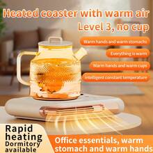 1pc USB Heated Coaster, Warm Air Blowing, Coffee Cup Warmer, Electric Coffee Cup Heater, 3-Level Temperature Setting Coffee Warmer, 2-In-1 Constant Temperature Coaster, Warming Pad For Bottle, Smart, Suitable For Office Desk, Home Office USB Electric Heating Pad, Bottle Warmer Coaster, Smart Heated Coffee Mug, Suitable For Beverages, Milk, Tea And Hot Chocolate - EU C Type Plug(220-240V) - View 2