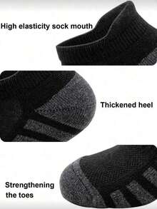 24pcs/Set Men's High-Quality Low Cut Round Neck Ankle Socks, Mesh Breathable Versatile Casual Boat Socks