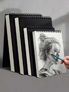 一套30张素描本，顶部螺旋装订，无酸艺术素描本，成人艺术绘画书写纸，初学者艺术家，返校季，学习用品，素描本，图画书，情人节，情人节婚礼 - 彩色 - 查看 2