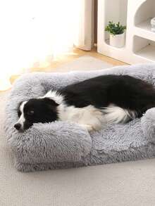 1个HUITAIYANG宠物床，方形宠物床，长方形宠物床，狗床，猫床，可拆卸宠物床，蓬松保暖宠物床，适合秋冬季节，适用于大型/中型犬猫