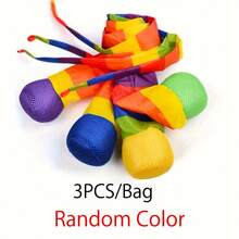 3 Packs Rainbow Tail Reaction Balls: Soft And Suitable For Indoor And Outdoor Sports, Ideal For Throwing Practice! Skill Development, Outdoor Activities, Fun Accessories, Eye-Catching Patterns, Durable Materials, Training Equipment, Must-Have For Sports Enthusiasts And Athletes. - Multicolor - View 11