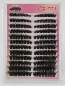 192pcs Fluffy D-Curl Fanned Individual Lashes, Cat Eye Style, Reusable, Suitable For Beginners, Daily Life, Party, Travel, Music Festival - D - View 6