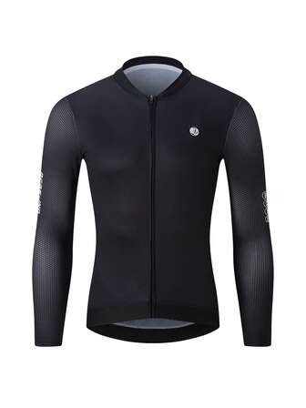HISERWA Maillot de vélo de montagne pour hommes. Vêtement de cyclisme extérieur à séchage rapide. Caractéristiques : fermeture éclair SBS avec languette de glissière en douceur, tissu tricoté en lycra, bandes anti-dérapantes en caoutchouc, manches avec construction en maille 3D à bulles