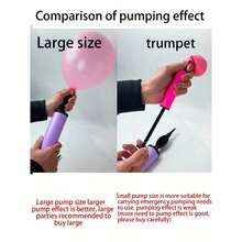 3pcs Balloon Inflator Pump, Inflator, Blower, Hand-Operated Inflator Suitable For Birthday Party, Celebration, Wedding, Balloons (Random Color) - Multicolor - View 6