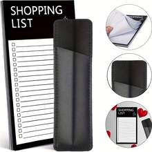 Magnetic Shopping List Notepad Fridge Magnet Memo Board (Pen Not Included), With Magnetic Pen Holder, Detachable Magnetic Notes, Minimalist Creative Line Design Magnetic Notepad For Shopping List And To-Do List - Multicolor - View 5