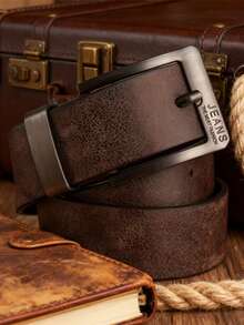 3-częściowy męski pasek ze stopu z szeroką klamrą i przeszyciami do jeansów i spodni – prosty i modny pasek sportowy do codziennej dekoracji