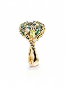 1pc Elegant Women's Synthetic Cubic Synthetic Zirconia Ring - Bohemian Style, KC Golden Plated, Copper Base, Perfect For Parties, Birthdays, Christmas, Valentine's Day, Anniversaries, Daily Wear & Gift For Wife - Nhiều màu - Xem 1