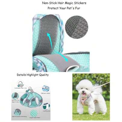 Dog Harness Small Medium Dogs No Pull, Puppy Harness And Leash Set, Step In Dog Harness Walking, Running, Training, Small Dog Vest Pink, XXS