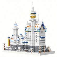 1868pcs Famous World Landmark, Swan Lake Castle, World Scenery Architecture Model, Assembly Toy, Gift, Decorative Micro Building Blocks - Multicolor - View 4