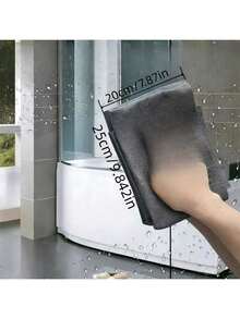 Magic Cleaning Cloth, Suitable For Glass Cleaning, Thickened Design, No Trace, No Water Stains, Applicable For Mirror And Antique Cleaning, Household Magic Cleaning Cloth, Water-Absorbing Glass Cloth (Random Color)