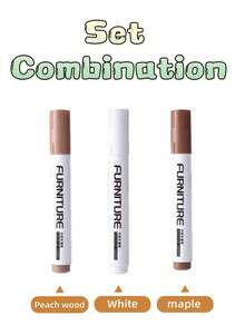 Low Odor Furniture Repair Paint Markers, Suitable For Wood And Metal, Multi-Color Scratch Repair Kit, Meets Your Different Needs, Can Repair Scratches On Cabinets, Doors, Sofas, Tables And Chairs, Wooden Cabinets, Floors, Car Interiors, Bags, Quick-Drying. - Combo Set Of 3pcs - View 13