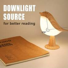 ضوء ليلي للطيور قابل للشحن عبر USB، بتحكم لمسي وإضاءة قابلة للتعديل، 3 أوضاع، مثالي لديكور غرفة النوم وهدايا المناسبات