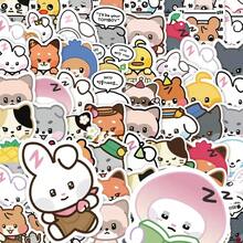 80 piezas de dibujos animados, autoadhesivos, reutilizables, de forma irregular, adecuados para álbumes de recortes, portátiles, coches, botellas de agua, teléfonos móviles - colores mixtos, compatibles con superficies de plástico, regalo perfecto - Multicolor - Ver 1