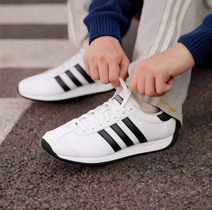 Giày thể thao nam Adidas mùa đông mới về Giày tập luyện ngoài trời cổ điển đa năng Giày mũi chữ T Giày thể thao thường ngày cổ điển - trắng - Xem 1