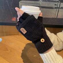 زوج من قفازات نصف الأصابع للجنسين، مناسبة للكتابة والطباعة، قفازات كاجوال للخارج، متعددة الاستخدامات، الخيار الأمثل للداخل والخارج، قفازات كاجوال دافئة ومقاومة للرياح