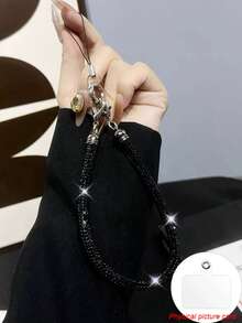 2026 New Year Phone Lanyard, Full Diamond Phone Lanyard, Anti-Lost And Anti-Theft, Comes With Gift Card, Suitable As Birthday And Holiday Gift For Mother, Family And Friends - Black - View 10