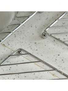 1pc Square Heat Insulation Pad, Heat Resistant Kitchen Dining Table Mat, Coaster, Placemat, Christmas Gift - Silver - View 4