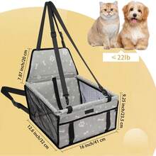 1pc Multipurpose Pet Carrier (Available In Multiple Sizes), Dog/Cat Handbag, Pet Carrier, Cat/Dog Cage, Convenient Shoulder Sling Cat Backpack, Breathable Dog Tote Bag, Suitable For Outings/Travel/Vet/Airport - Grey - View 12
