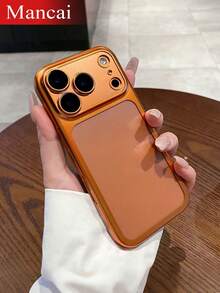 Frosted Galvanized Phone Case, Translucent Anti-Fingerprint PC Case, Compatible With IPhone 17 Pro Max/17 Pro/17 - Orange - View 5
