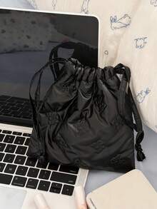 1个迷你蝴蝶结印花迷你化妆包，旅行小巧女士口红收纳袋，拉链设计，甜美风格，可装化妆品、口红、珠宝、纸巾、卫生巾等，带吊坠，化妆包，旅行必备 - 彩色 - 查看 5