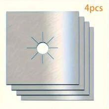 4 PCS Glass Fiber Gas Stove Burner Covers - Non-Stick Oil-Proof Reusable High-Temp Resistant Easy To Clean Cross-Border Kitchen Essential Student Dorm/Home Kitchen/Homestay Cooking/Rental Cleaning New Year/Mother's Day/Thanksgiving/Graduation Gift - Multicolor - View 9