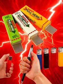 Juguete de broma de goma de mascar con descarga eléctrica aleatoria, broma del Día de los Inocentes con goma de mascar con alimentación por choque