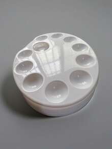 8pcs White Plastic Paint Tray Palettes, Watercolor Palette Painting Tray For Painting Party, DIY Craft And Art Painting - White - View 13