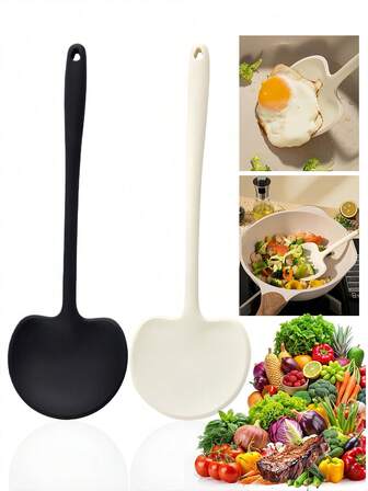 1个硅胶铲，蘑菇形硅胶铲，煎蛋铲，牛排铲，家用不粘铲，耐高温铲