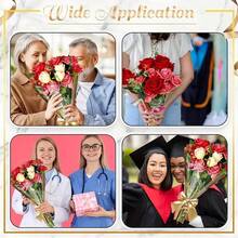 20pcs Kraft Paper Flower Boxes, Suitable For Bouquets, Flower Shop Supplies, Wedding And Flower Gift Packaging - Great For Mother's Day, Valentine's Day, Women's Day, Teacher's Day, Birthday Gifts - Multicolor - View 4
