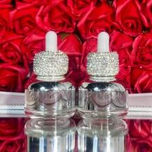 1/2 chai tinh dầu thủy tinh 30ml đính đá lấp lánh tinh tế có ống nhỏ giọt, chai đựng mỹ phẩm có thể tái sử dụng, thích hợp để bảo quản và làm quà tặng tinh dầu, thiết kế sang trọng, bao bì chăm sóc da kích thước du lịch, quà tặng sáng tạo, thích hợp cho bãi biển, kỳ nghỉ, tựu trường, cắm trại, nước hoa mini cho nam và nữ, phụ kiện du lịch - Nhiều màu - Xem 8