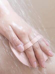 1pc Finger Grip Bath Brush Exfoliating Scrubber – Ergonomic Finger Loops For Easy Hold In Shower, Deep Cleans Skin, Removes Dead Skin & Dirt, Gentle Body Wash Tool For Daily Exfoliation, Achieves Smooth & Soft Skin, Practical Bathroom Beauty Accessory - Multicolor - View 7