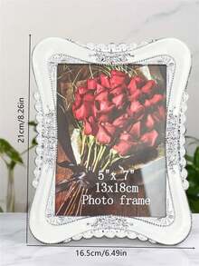1/2/3 件装欧式水晶镶嵌米色相框,可装 7/10 英寸照片,适用于房间装饰、万圣节装饰、圣诞节装饰(照片纸随机发货) - 2023白色 - 查看 28