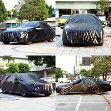 210T Heavy Duty Black Coated Car Cover - Waterproof, Sunproof, All-Season, Outdoor Dust-Proof, Scratch-Resistant, Breathable Fabric Car Accessory - 210T Black - View 7