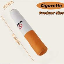 1pc Cigar Shaped Chew Toy, Suitable For Dogs Who Like To Chew, Interactive Dog Toy, Puppy Pretend Cigar Chew Toy - Plush Squeaky Pet Toy In Cigar Shape, Helps Clean Teeth And Keep Your Beloved Dog Entertained, Creative Chew Toy For Medium & Small Dogs. No Tobacco, Just Fun. - Multicolor - View 2