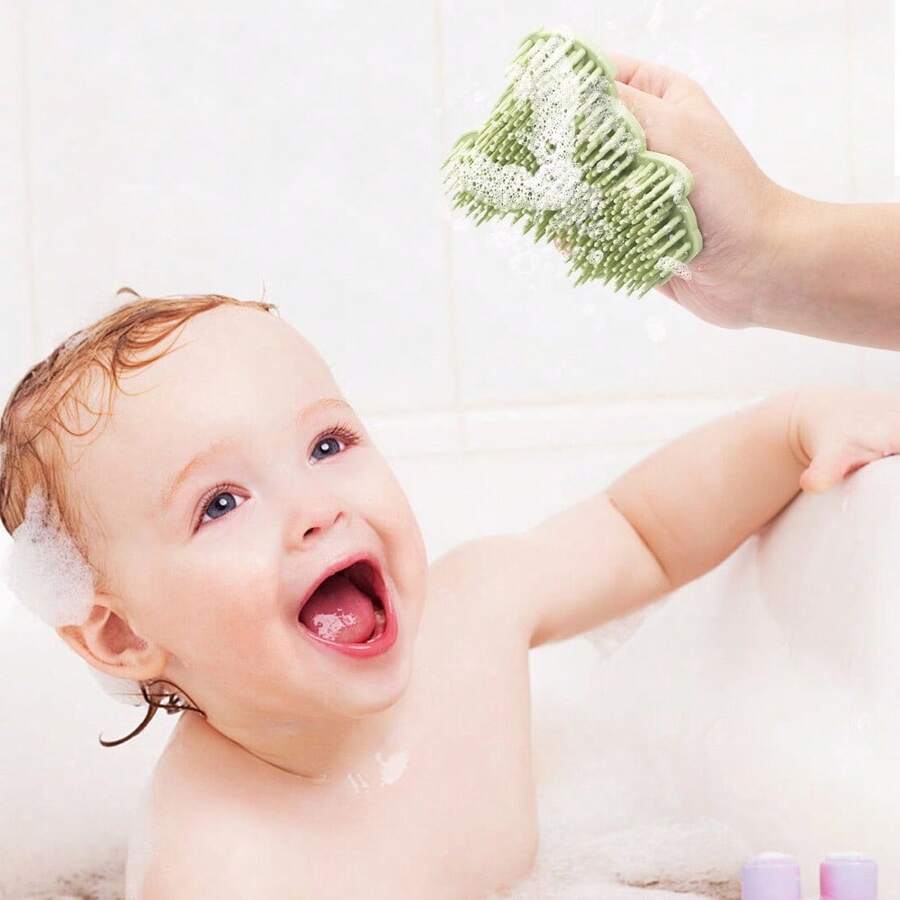 1pc Baby Silicone Soft Hair Washing Brush: Gently CleansesScalp, Say Goodbye To Crying During Baby's Hair Washing, GreatNewborn Bath Massage Tool