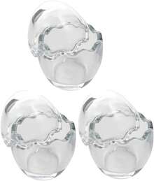 Vasitos de Vidrio para Pudín Tazas Pequeñas de 3 Unidades Material para Alimentos Diseño de de Huevo Ideales para Postres y Gelatinas Aptos para Hogar y Restaurantes - 1 - Ver 10