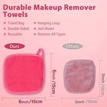 Paño desmaquillante, toalla facial reutilizable de 6 pulgadas x 6 pulgadas, toalla facial de microfibra, apta para el lavado diario, set de 10 piezas, regalo del Día de la Madre, regalo de Año Nuevo, regalo de Navidad