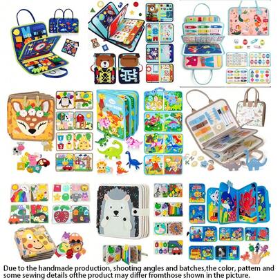 蒙特梭利忙碌板，圣诞礼物，益智感官玩具，飞机玩具，互动玩具，布艺玩具，忙碌书，感官板，生日礼物