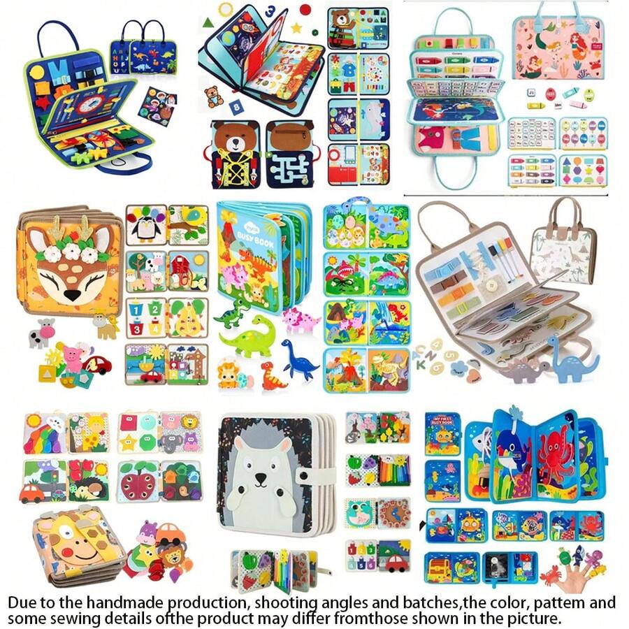 Montessori Busy Board, Christmas Gift, Educational Sensory Toy, Airplane Toy, Interactive Toy, Fabric Toy, Busy Book, Sensory Board, Birthday Gift - Multicolor - View 1