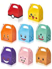 DOBBLE 8pcs/16pcs Candy Box, Cartoon Character Pattern Foldable Gift Bag, Suitable For Birthday Party, Holiday, Halloween, Christmas, Wholesale Event Supplies - Multicolor - View 13