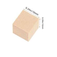 300 khối gỗ xây dựng, hình lập phương bằng gỗ thông, thích hợp để sơn, đóng dấu, trang trí, các dự án DIY và làm quà tặng cá nhân hóa. - Màu be - Xem 5