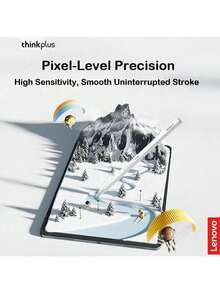 Lenovo BP19BL Universeller magnetischer kapazitiver Stift: Multifunktional und kompatibel mit iPads und Android-Tablets. Starke magnetische Befestigung; leicht und tragbar – ideal, um jederzeit Inspiration festzuhalten. - Weiss - Übersicht 3