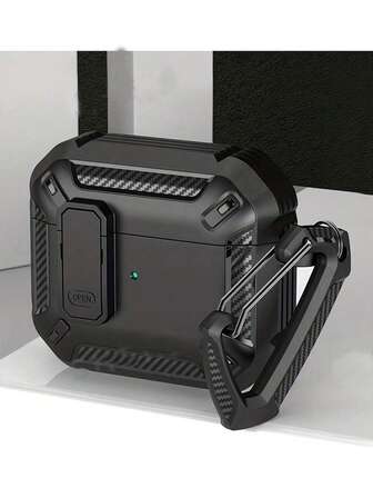 כיסוי אוזניות שחור מט נגד נפילה תואם לאוזניות Pro, כיסוי מגן לאוזניות 2/3