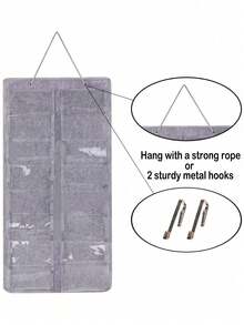 壁挂式毛毡眼镜收纳架 - 多口袋悬挂式眼镜整理架，可收纳太阳镜、老花镜、安全眼镜，节省空间，取用方便，整洁有序，适合戴眼镜人士、上班族、学生、玄关、卧室、办公室等场所，是新年整理和返校必备。 - 彩色 - 查看 4