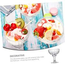 ón de helado fabricante de helados hielo cuenco para servir con patas Maceta bol vasos para postres vasitos para postres tazas de pudín de vidrioón de vidrio Transparent - 1 - Ver 6